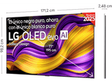 TV OLED 77 - LG OLED77G54LW, OLED 4K, Procesador Inteligente α11 AI Processor 4K Gen2, Smart TV,  Instalación incluida, Rocky Black