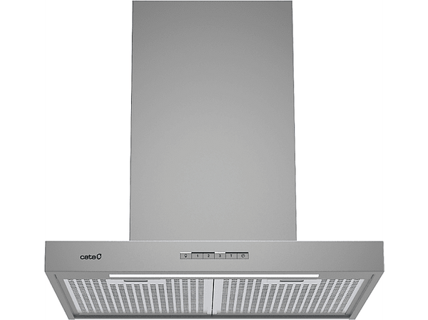 Campana decorativa - Cata SYGMA 6010 X, 4 Niveles, 802 m³/h, 60 cm, 280W, Tira de luz LED, Inox