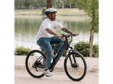 Bicicleta de Montaña - smartGyro Senda 2, Potencia 250W, Velocidad máx. 25 km/h, Autonomía 60km, 7 Velocidades, Eléctrica, Gris/Azul