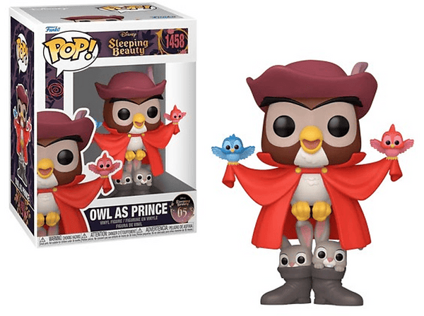 Figura Funko Pop! - La bella durmiente - Búho como príncipe, Vinilo, 9 cm