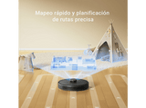 Robot friegasuelos - Dreame D9 Max Gen 2, Aspirado y fregado 2 en 1, 75W, Succión 6000 Pa, Potente limpieza de alfombras, Negro