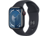 Apple Watch Series 9 (2023), GPS+CELL, 41 mm, Gesto de doble toque, Caja de aluminio medianoche, Correa deportiva medianoche, Talla M/L