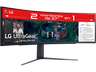 Monitor gaming - LG 49GR85DC, 49", QHD, 1 ms, 50 - 60 Hz, USB, HDMI x 2, DisplayPort x1, Negro