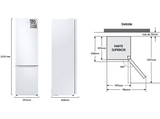 Frigorífico combi -  Samsung SMART AI RB38C605DWW/EF, No Frost, 203cm, 390l, Mono Cooling, WiFi, Blanco
