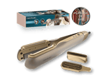 Plancha Secador - Cecotec AirLisse 2in1 ForceDry Champagne, Motor Brushless, Función Plasma, Cabezales imantados, Cerámica con queratina, Champagne