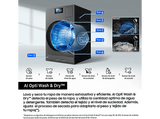 Lavadora secadora - Samsung WD18DB8995BZT2, 18 kg + 11 kg, 1000 rpm, 22 programas, AI Laundry Combo™, Clase A, Antracita
