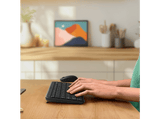 Pack Teclado + Ratón - Logitech MK250, Inalámbrico, Bluetooth, Autonomía 12 meses, Ambidiestro, Windows/Mac/Chrome, Resistente a salpicaduras, Negro