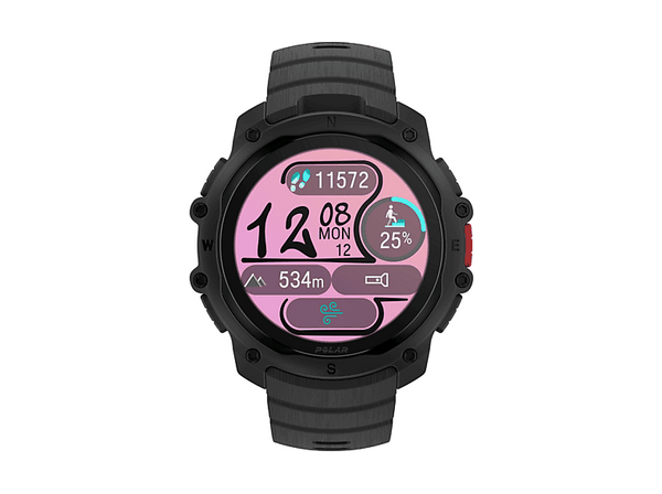 Reloj deportivo - Polar Street X, Negro, Correa 22mm, Pantalla 1.28" AMOLED Táctil a Color, Hasta 10 días de Autonomía