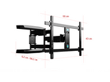 Soporte TV - ISY ITV 3600, De 48- 85, VESA max. 600 x 400 mm, Carga máx. 50 kg, Full Motion, Negro