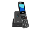Móvil - SPC Stella 3, 4G, Para mayores, Teclas grandes, Botón SOS, Compatible audífonos, Volumen 103dB, Radio FM, Linterna, Base de carga, Negro