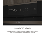Horno - Haier I-Touch Series 4 HWO60SM5T9BH, 70l, Multifunción, Pirolítico, 55cm, Wi-Fi, Sonda térmica, Negro