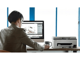 Impresora multifunción - Canon Maxify GX1050, Depósito de tinta rellenable, 15 ppm, Wi-Fi, Ethernet, impresión, copia, escaneo y nube, Blanco