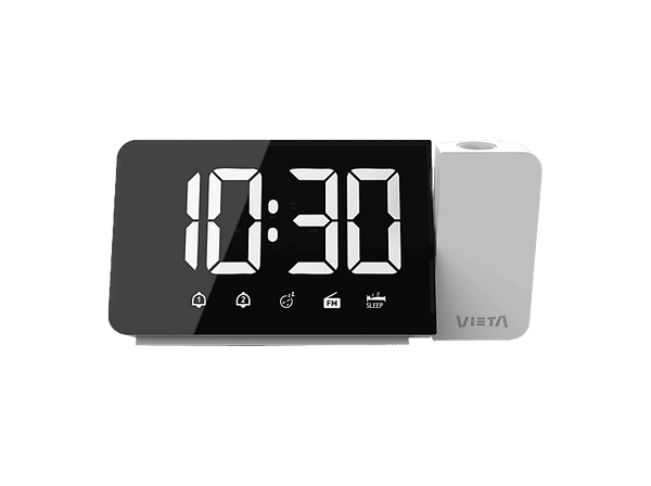 Despertador - Vieta VM-AL400WH, 3W, Radio, Pantalla LED, Blanco