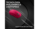 Ratón gaming - Logitech G Pro X Superlight 2C, Inalámbrico, 44.000ppp, Bluetooth-Lightspeed, Interruptores, PC-Mac, Botones personalizables, Rosa