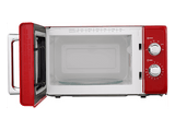 Microondas - ok. OMW 1225 R, 700W, 6 Niveles de Potencia, 20l, Función Descongelar, Control Mecánico, Rojo