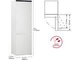 Frigorífico combi - LG GTFN256SER, No Frost, 177 cm, 233 l, Sin panelar