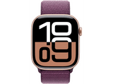 Apple Watch Series 10 (2024), GPS, 46 mm, Gesto de doble toque, Caja de aluminio Oro rosa, Correa Loop deportiva Ciruela