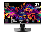 Monitor gaming - MSI MAG 272QP QD-OLED X50, 26.5  WQHD, 500 Hz, 0.03 ms, Altura ajustable, QD-OLED, Negro