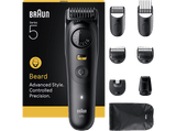 Barbero - Braun Series 5 BT5560, 8 accesorios para barba, 40 ajustes de longitud, Bloqueo de precisión, Wet&Dry, Negro