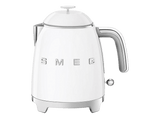 Hervidor de agua - Smeg KLF05WHEU Kettles 50's Style, 0.8 l, 1400 W, Filtro de Agua, Control mecánico, Blanco