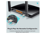 Router - TP-Link Archer MR500 Velocidad AC1200 de Doble Banda, 4G LTE, Puertos Gigabit, Nano SIM, Para Uso en Hogar, Vacaciones o Backup de Internet
