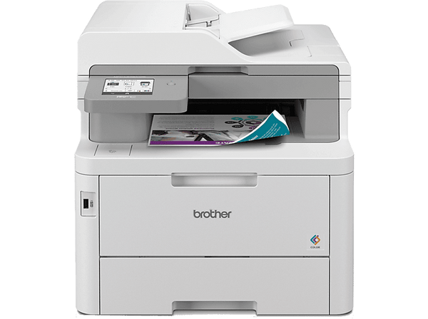 Impresora multifunción - Brother MFCL8390CDW, Láser, 30 ppm a color y monocolor, Doble cara, WiFi, Blanco