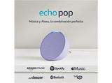 Altavoz inteligente - Amazon Echo Pop, Bluetooth con Alexa de sonido potente y compacto, Lavanda