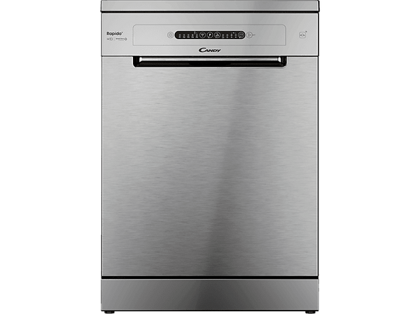 Lavavajillas - Candy Rapido' CF 3C7L0X, 13 servicios, 5 programas, Inicio Diferido, Motor Inverter, 60 cm, Conectividad Wi-Fi, Inox