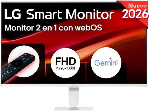 Monitor - LG 32U501SB-W, 32 " Full-HD, 120 Hz, 5 ms, Altavoces integrados, Blanco