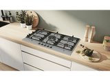 Placa de gas - Bosch PCR9A5I90, 5 Zonas, Gas natural, 91.5 cm, Acero inoxidable