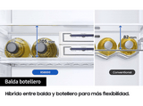 Frigorífico combi -  Samsung SMART AI RB38C605DWW/EF, No Frost, 203cm, 390l, Mono Cooling, WiFi, Blanco