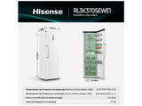 Frigorífico una puerta - Hisense RL3K370SEWE1, Total No Frost, 185.6 cm, 372 l, Kitchen Fit, Ventilación Inferior, Blanco