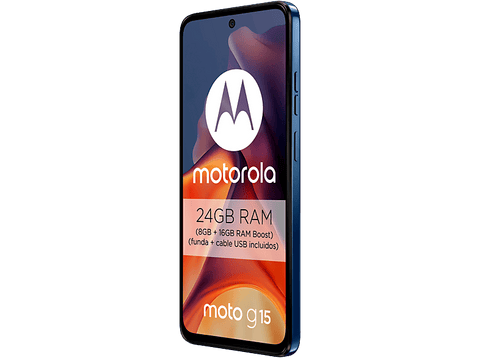 Móvil - Motorola Moto g15, Navy Peony, 512 GB, 8 GB RAM, 6.72