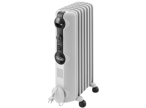 Radiador - De'Longhi Radia-s Easytronic TRRSE0715, Sistema de aceite, 1500W, Termostato de seguridad, 7 Elementos, Blanco