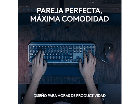 Pack Teclado + Ratón - Logitech Combo MX KEYS S, Inalámbrico, Bluetooth, Iluminación personalizable, Windows/Mac, USB C, Negro