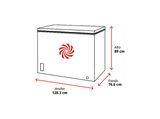 Congelador horizontal - Hisense FT484D4AWLYD, 372 l, 85.8 cm, Convertible a frigo, Autonomía 135 hs, Blanco