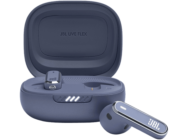 Auriculares True Wireless - JBL Live Flex, 40 h Autonomía, Cancelación Activa de Ruido, Control táctil, Azul