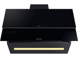 Campana decorativa - Samsung NK36C9804WB/UR, 5 velocidades, 560 m³/h, 90 cm, Cristal Negro