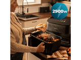 Freidora de aire - Cecotec Cecofry&Grill Smokin' 11000, 2900 W, 11 L, Triple grill, Ahumador, Temperatura dual, Negro