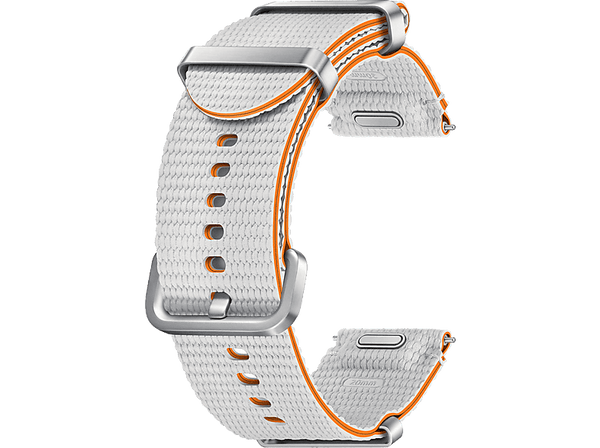 Correa - Samsung Nato Band, Para Samsung Galaxy Watch7, Cierre clásico, Talla M/L, Silver/Orange