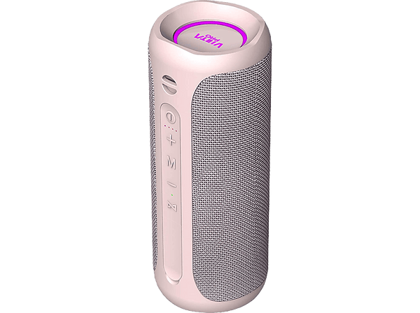 Altavoz inalámbrico - Vieta Pro Goody 2, True Wireless, 12h, 25 W, IPX7, FM, Rosa