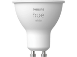 Bombilla inteligente - Philips Hue GU10, Luz Blanca Cálida, 4.3 W, Compatible con Alexa y Google Home, Blanco