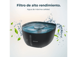 Bebedero automático inteligente - Cecotec Bebedero Pumba 2200 Refresh, Capacidad 2L, Luz LED interior, Silencioso, 3 filtros, Diseño de cascada, Negro