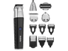 Afeitadora corporal - BaByliss MT812E, 6 Peines Guía, 5 Cabezales Magnéticos Intercambiables, 4h Autonomía, Negro/Gris