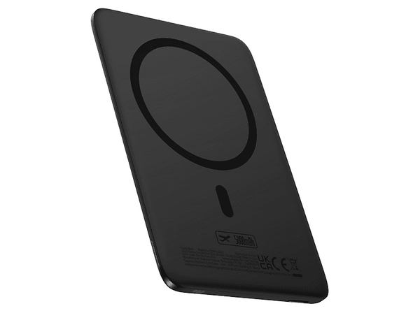 Powerbank - Baseus PicoGo AM41 Ultra-fina, 5000 mAh, 20W, Carga magnética, Con cable Tipo C 60W, Carga Pass-Through, Carga rápida, Negro
