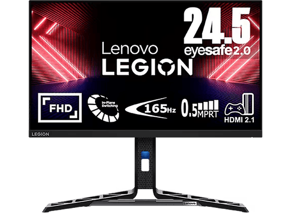 Monitor gaming - Lenovo Legion R25i-30, 24.5", Full-HD, 0.5 ms, 165 Hz, 2 x HDMI® 2.1 TMDS, 1 x DP 1.4, Altavoces incluidos, Negro