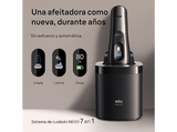 Afeitadora - Braun Afeitadora eléctrica NEVO 17010C, Tecnología AeroTouch, Centro de limpieza NEVO Care 7 en 1, Estuche de carga, Wet&Dry, Grafito