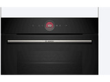 Horno compacto - Bosch CBG7741B1, Multifunción, Pirolítico y Limpieza por agua, 47 l, Pantalla táctil TFT, Home Connect ,59.4 cm, Negro