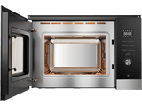 Microondas con grill integrable - Midea MBMTG820H-X, 800 W, 1000W Potencia Grill, 7 Funciones, 20l, Cristal Negro/ Inox