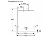 Campana grupo filtrante - Siemens LB78NPC60, 3 niveles, 800 m³/h, 70 cm, Negro